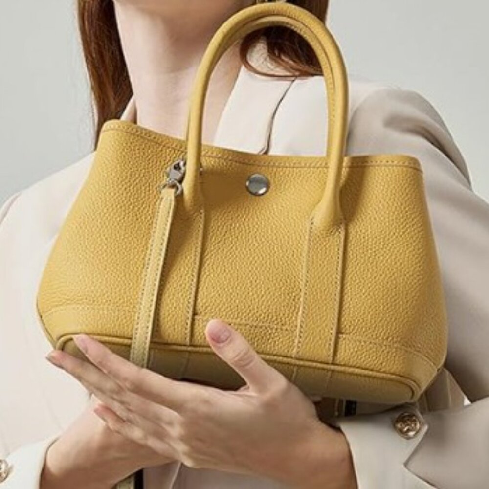 Brand New Genuine Leather Garden Tote Bag for Women,Top Handle Shoulder Bag